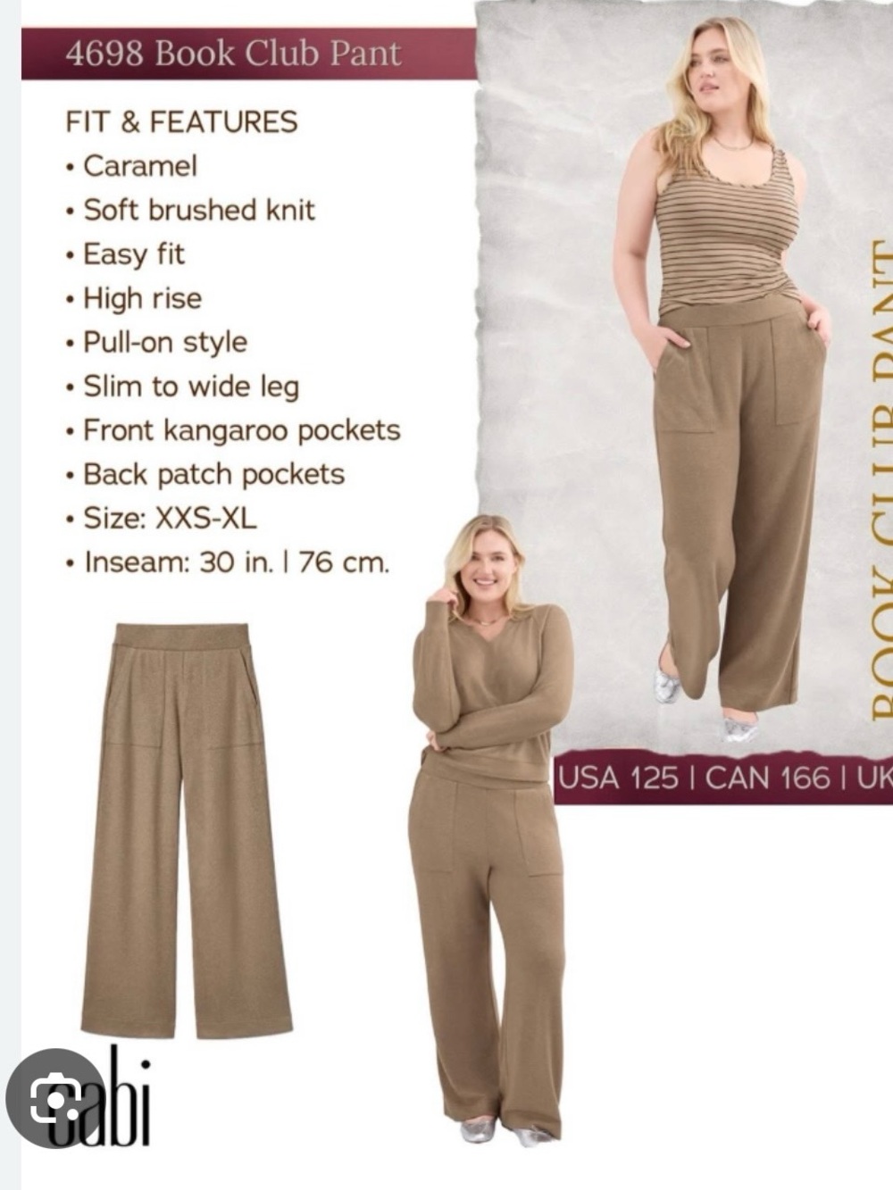 CAbi 4698 book club pant